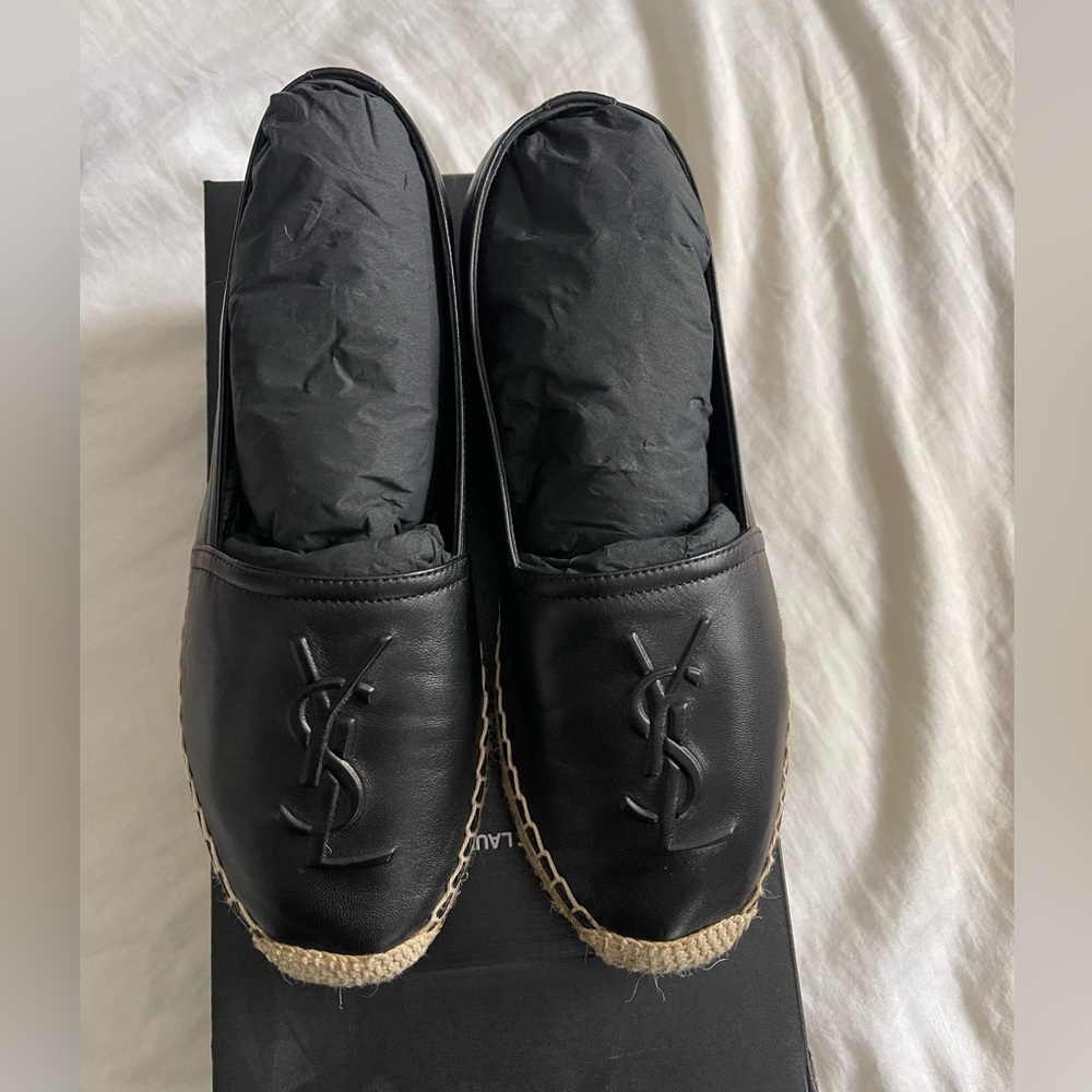 Saint Laurent Logo Espadrille Flat - Picture 2 of 8